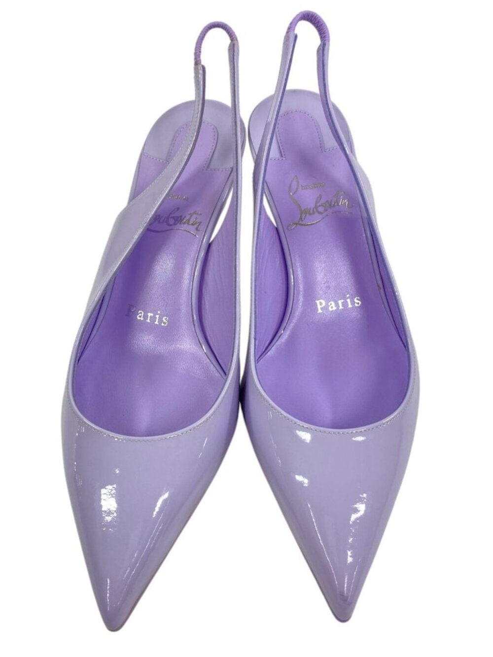 Christian Louboutin Kate Slingback Purple Patent Leather Pumps Size 35